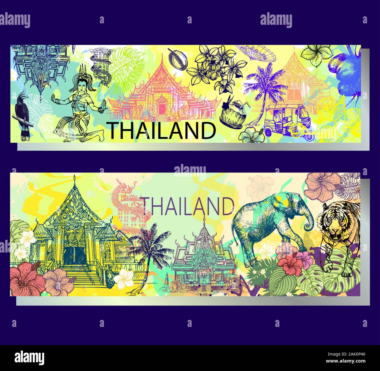 Affiche Patchwork de la Thaïlande main image 1