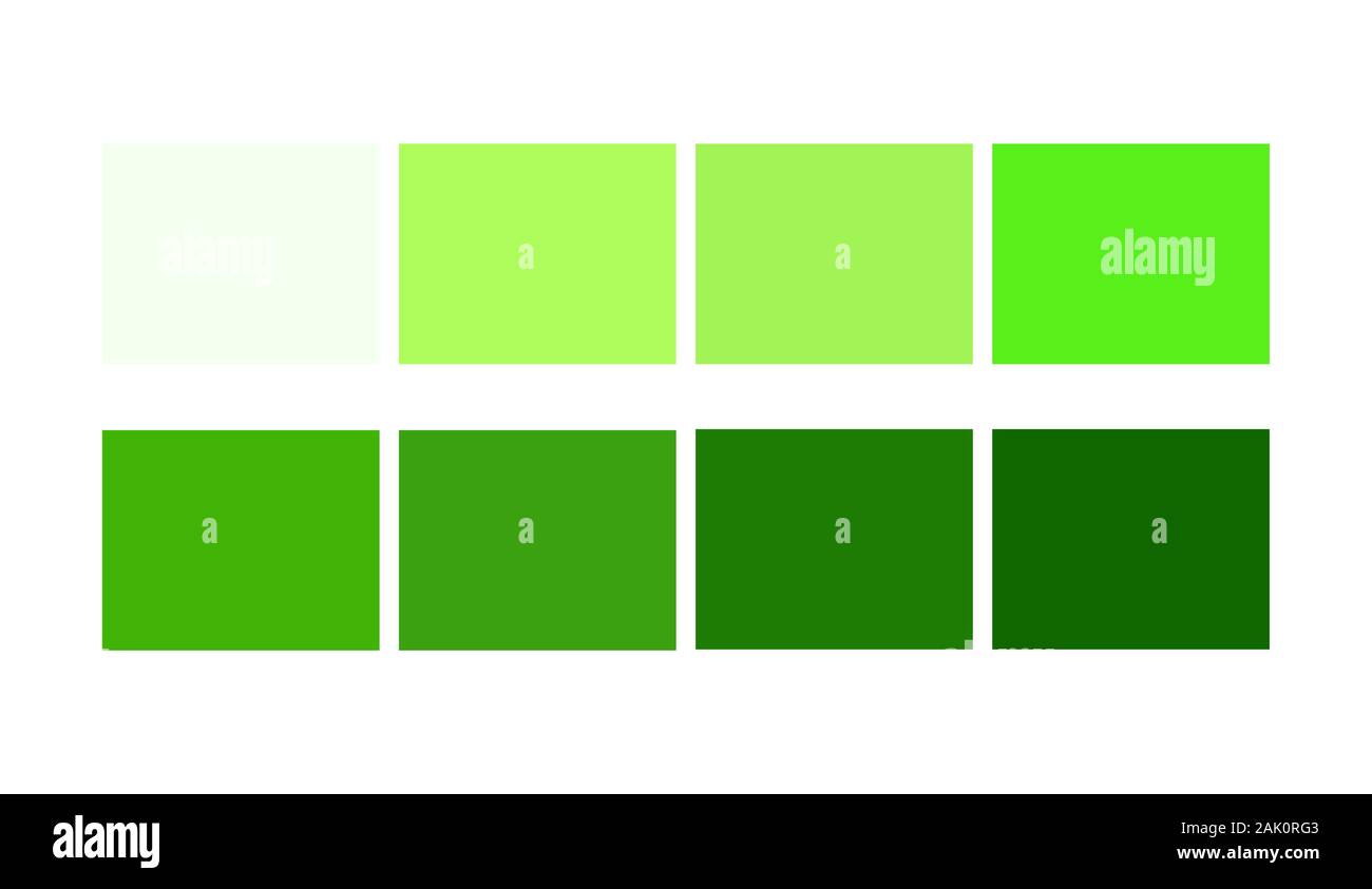 La couleur verte de l'ombre et Ligths graphique pour la conception de dessins animés. Modèle à choisir des couleurs du nuancier. Illustration de Vecteur