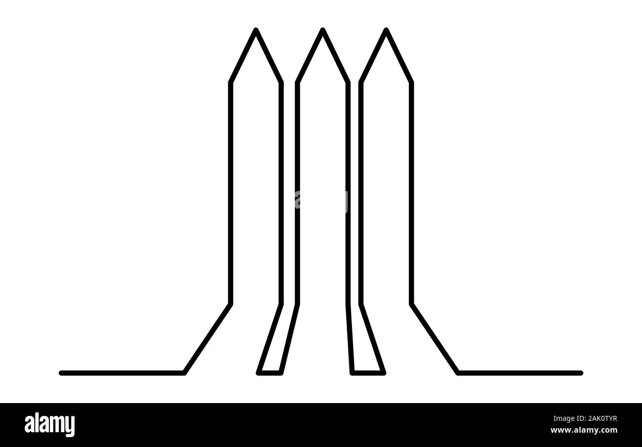 Les barres de flèches de plus en plus l'icône de la ligne continue. style linéaire signe pour concept mobile et web design. L'icône vecteur graphique financier contours. Symbole, logo illust Illustration de Vecteur