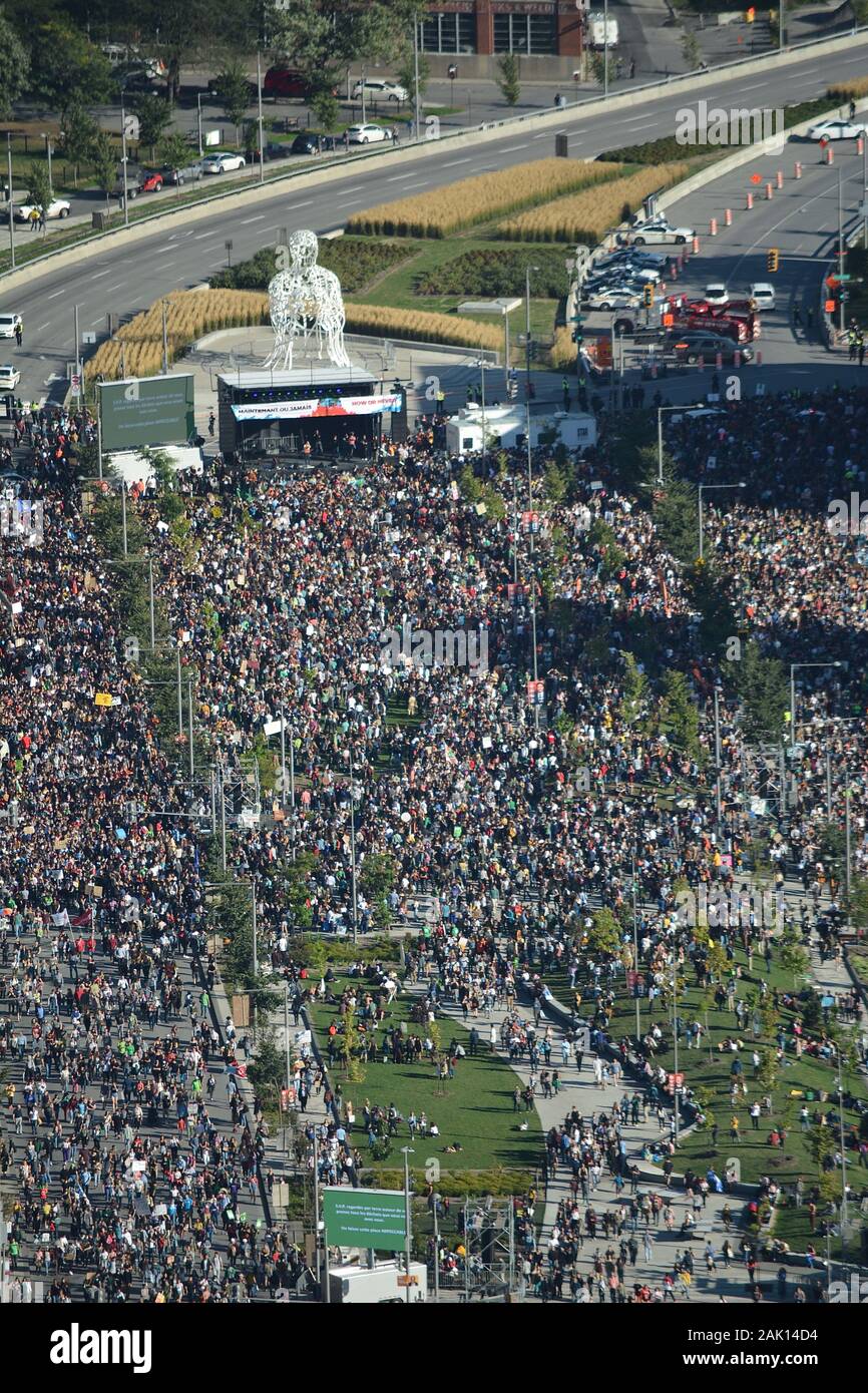 Marche pour le climat de Montréal // climat de Montréal Mars, septembre 2019 Banque D'Images