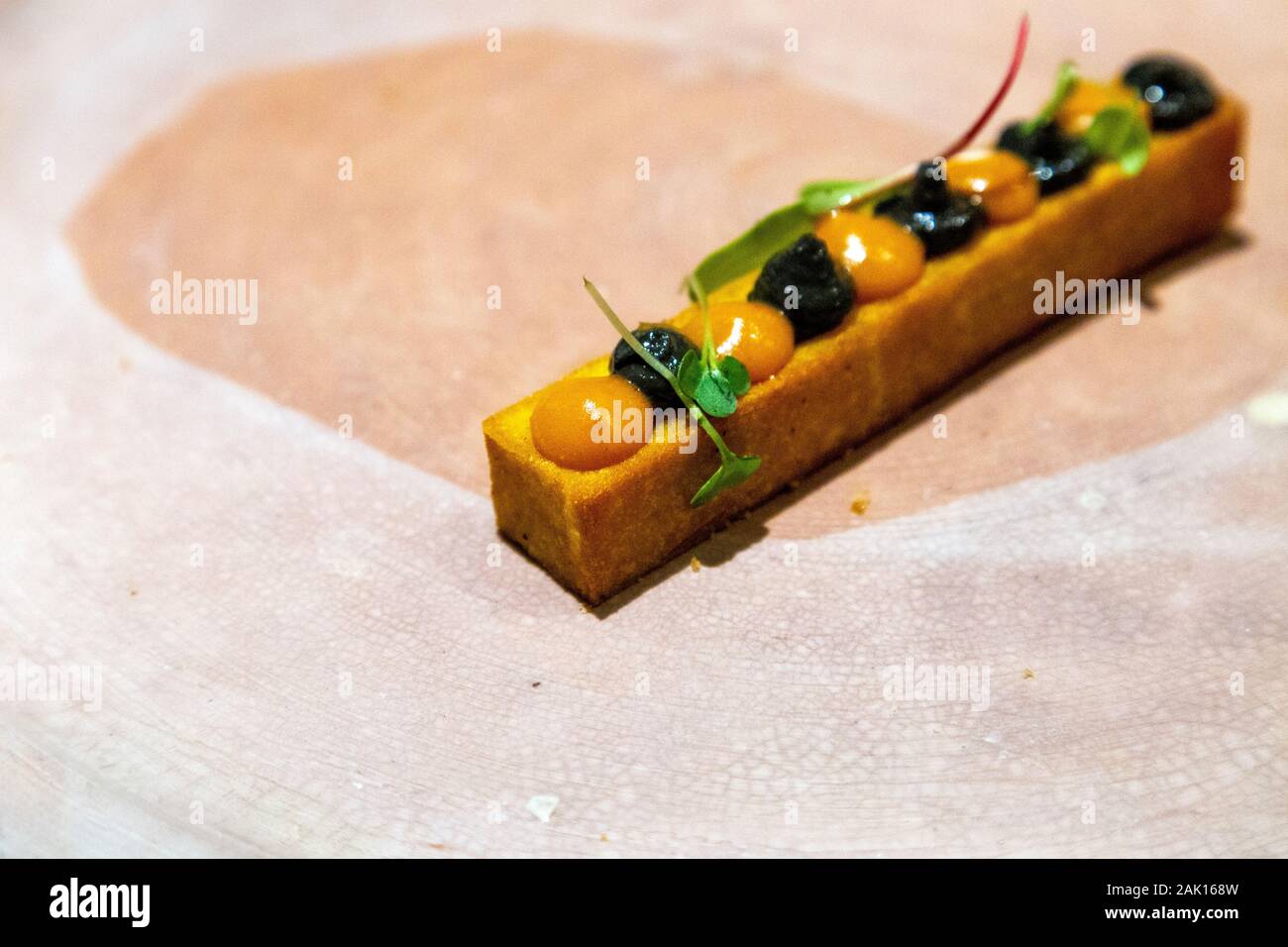 Patatas bravas au Garden Restaurant Gastronomique Fabiola, Palma, Majorque, Espagne Banque D'Images