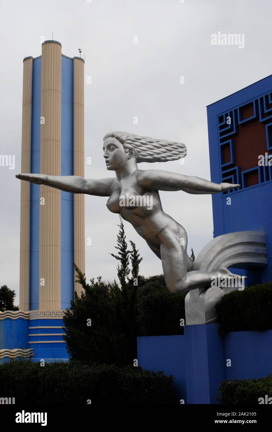 La statue Contralto au parc des expositions de Dallas, Texas, une récréation de David Newton basée sur le bronze original de Lawrence Tenney Stevens. Banque D'Images