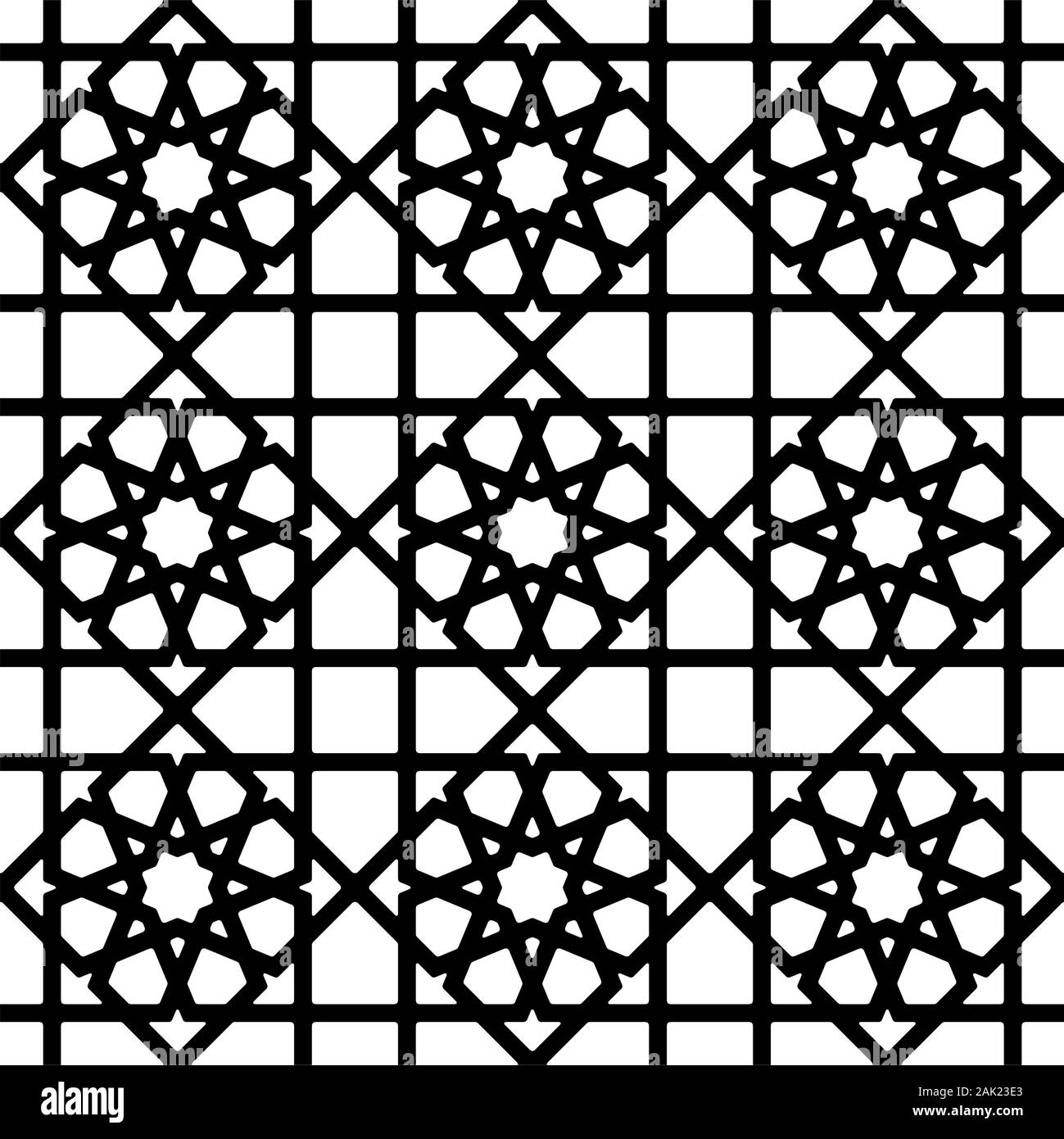 Ornement géométrique transparente fondée sur l'art traditionnel arabe lignes noir et blanc.Grande conception pour le tissu, du textile, du papier d'emballage,capot,background,las Illustration de Vecteur