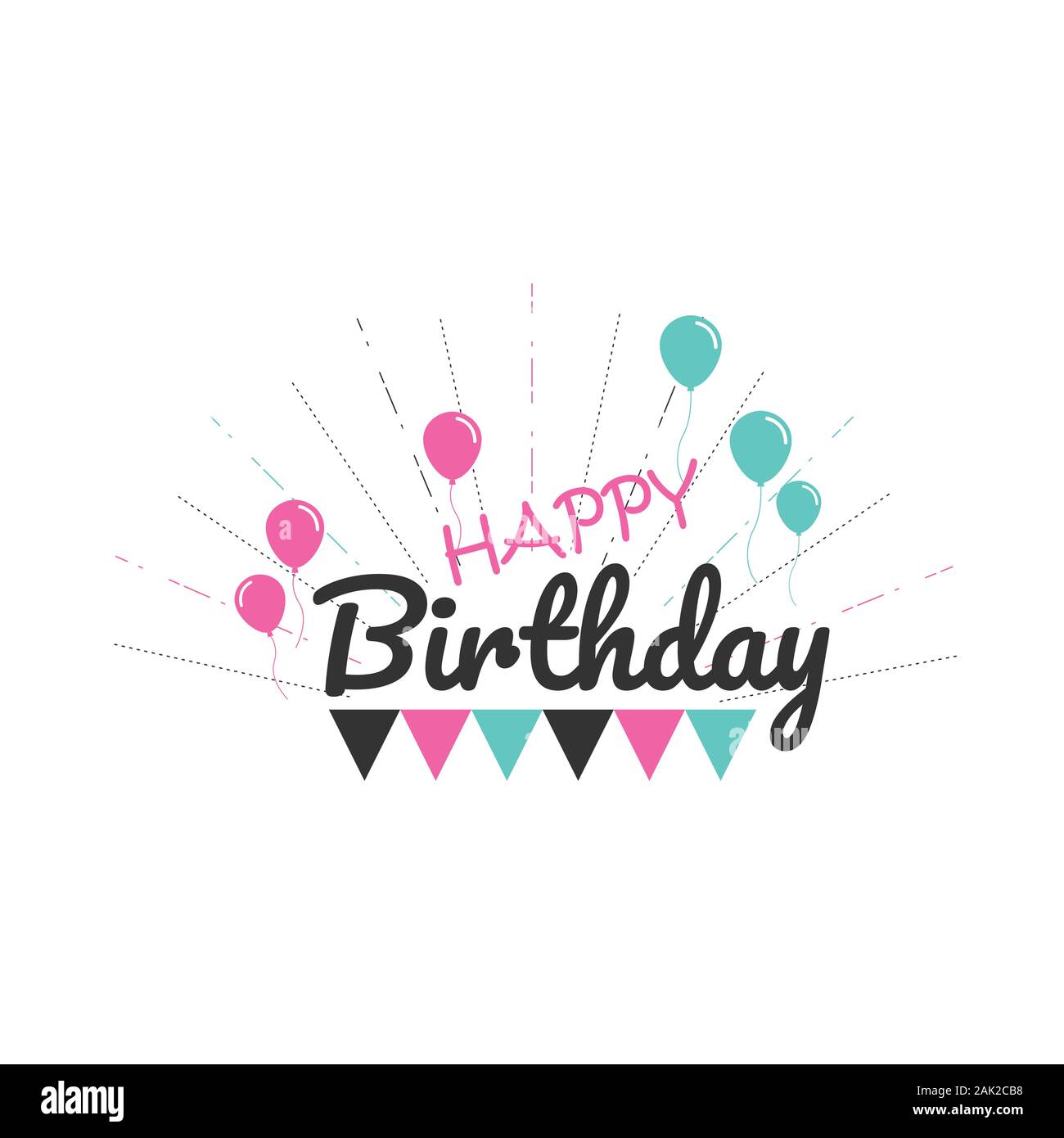 Joyeux Anniversaire Typographie Design Lettrage Des Affiches Des Cartes De Voeux Et Invitation Image Vectorielle Stock Alamy