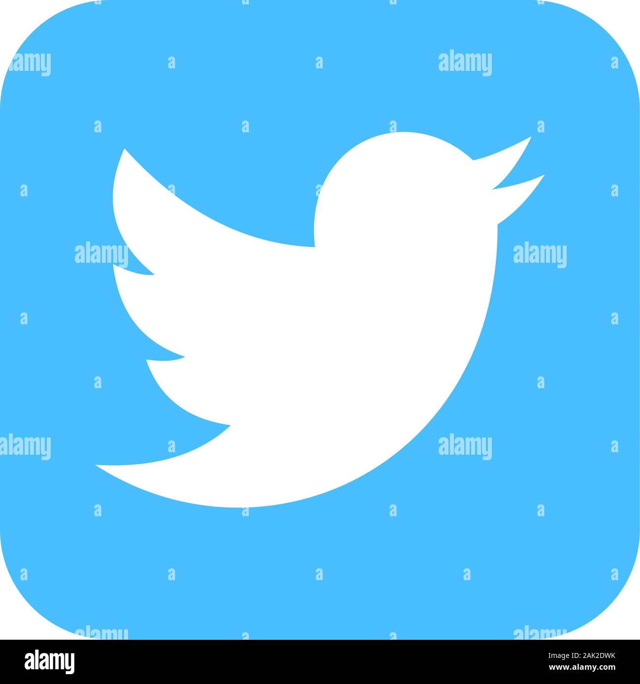 Dessin logo oiseau Twitter Banque D'Images