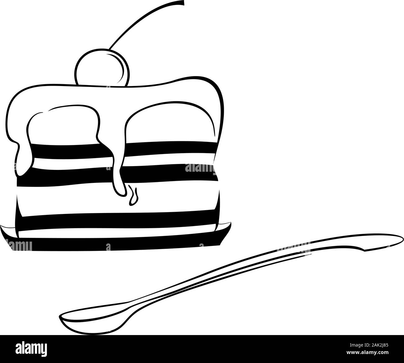 Croquis de dessert Illustration de Vecteur