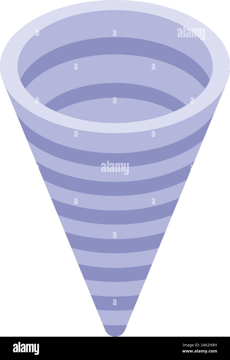 Tornade forte, icône style isométrique Illustration de Vecteur