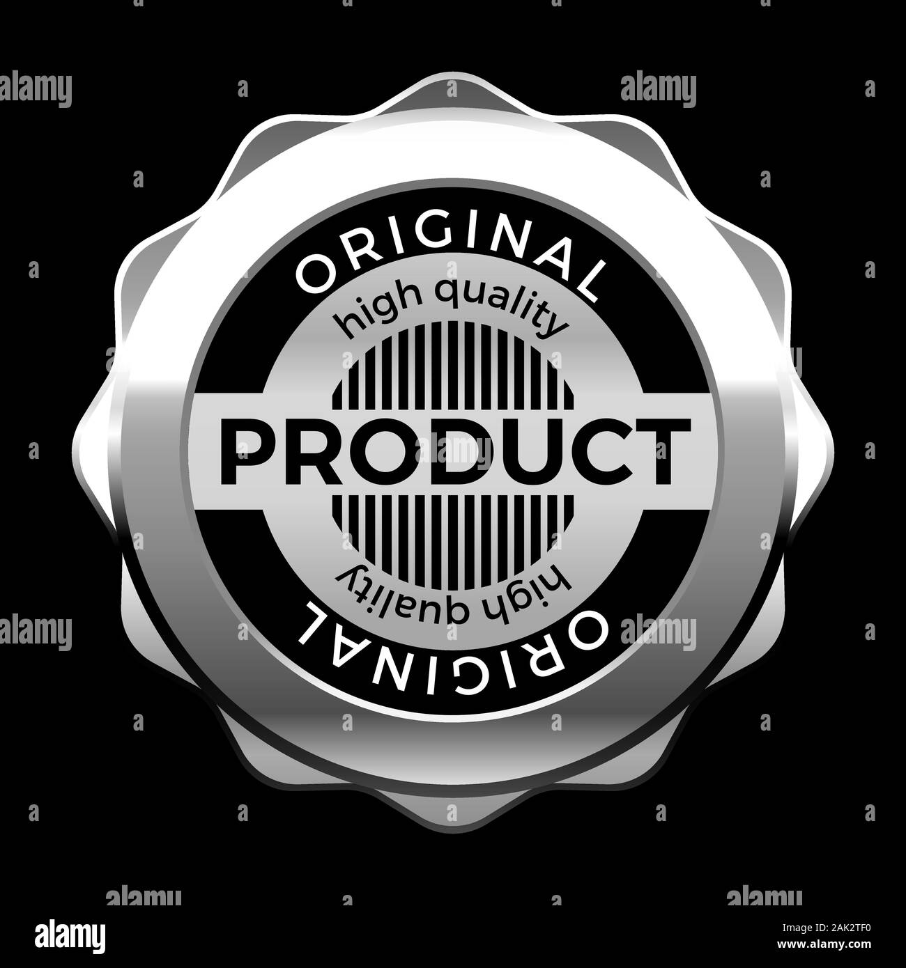 Produit original Silver badge vente premium. L'élément vecteur conception Illustration de Vecteur