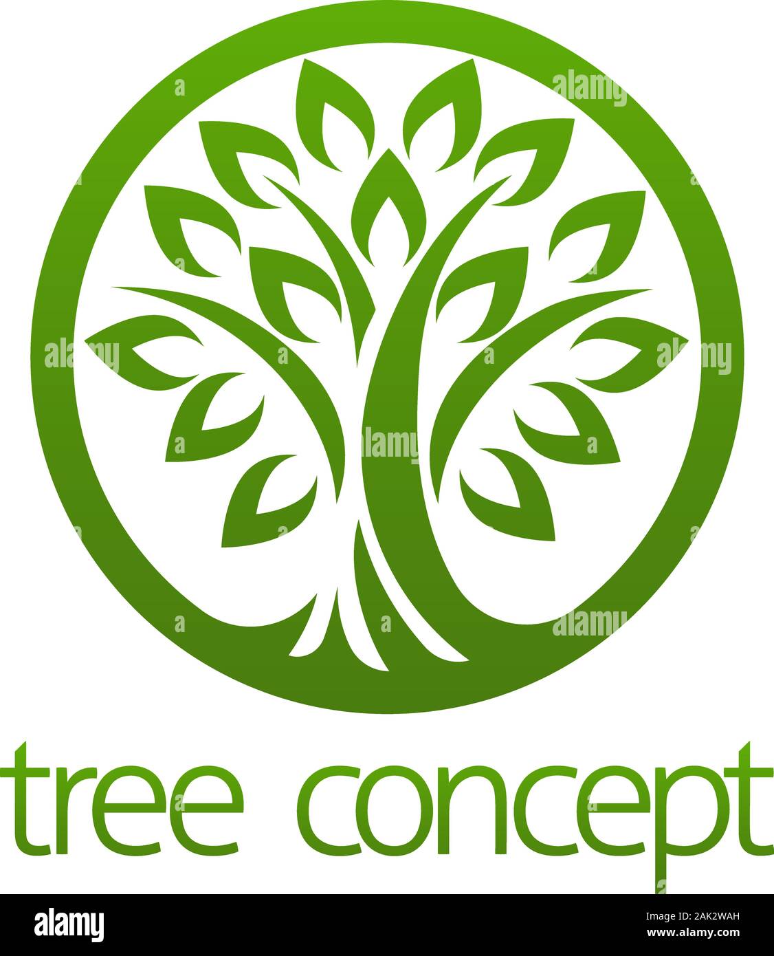 Concept Design icône circulaire arbre Illustration de Vecteur