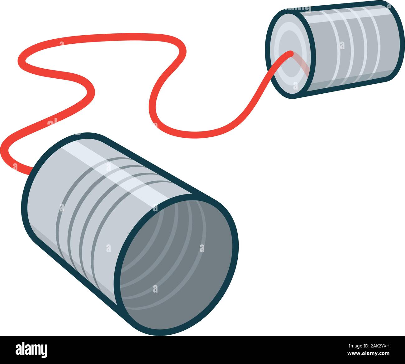 Boite de conserve l'illustration. La communication et la technologie rétro couleur symbole vecteur isolé. Illustration de Vecteur