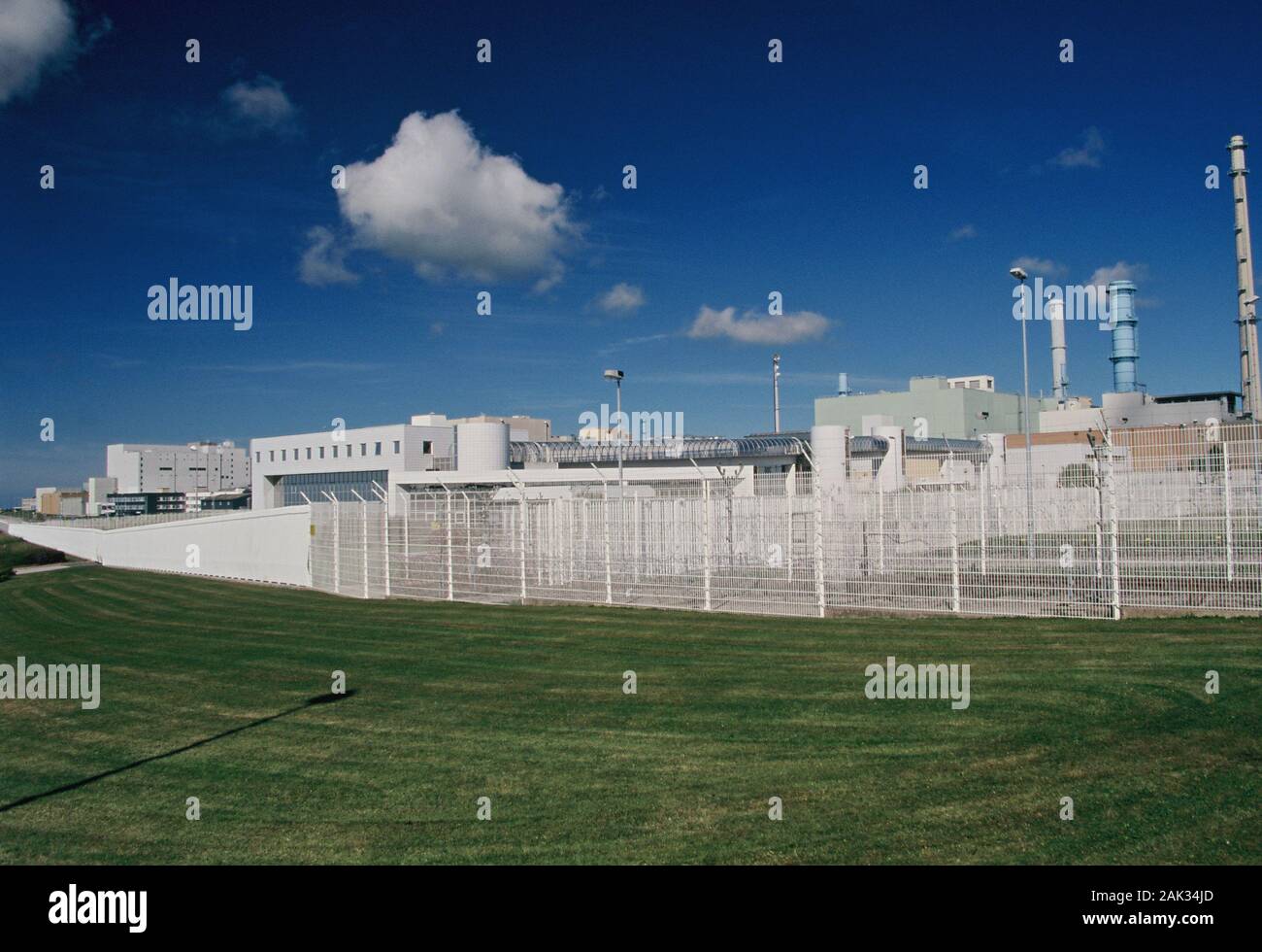 Vue de la COGEMA La Hague, une usine de retraitement de combustible nucléaire de Beaumont-Hague dans la Manche, France. (Photo non datée) | wor Banque D'Images