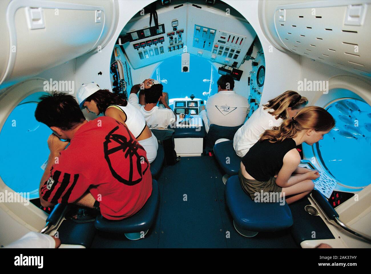 Avec le sous-marin Nemo on peut explorer le monde sous-marin dans le parc aquatique de Magaluf.(photo non datée) | conditions dans le monde entier Banque D'Images