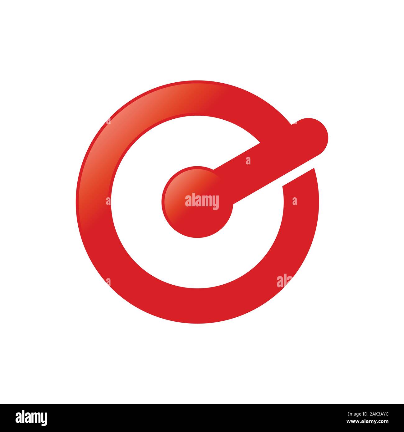 Cercle rouge Lettre électronique de l'alimentation initiale e Symbole Vecteur Icône Logo Graphique Modèle de conception Illustration de Vecteur