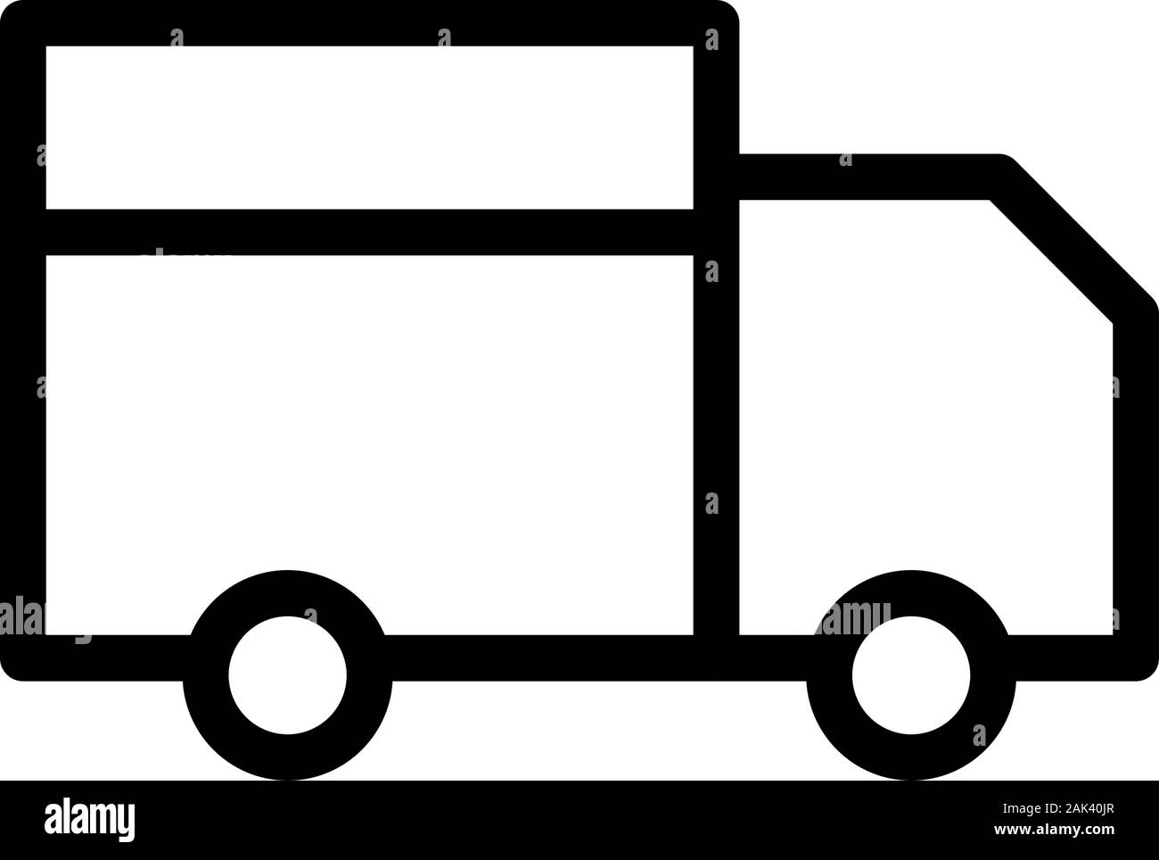 L'icône de la ligne de livraison. L'icône de la voiture de service de livraison. Eps vectoriel signe livraison10. Vector Illustration de Vecteur