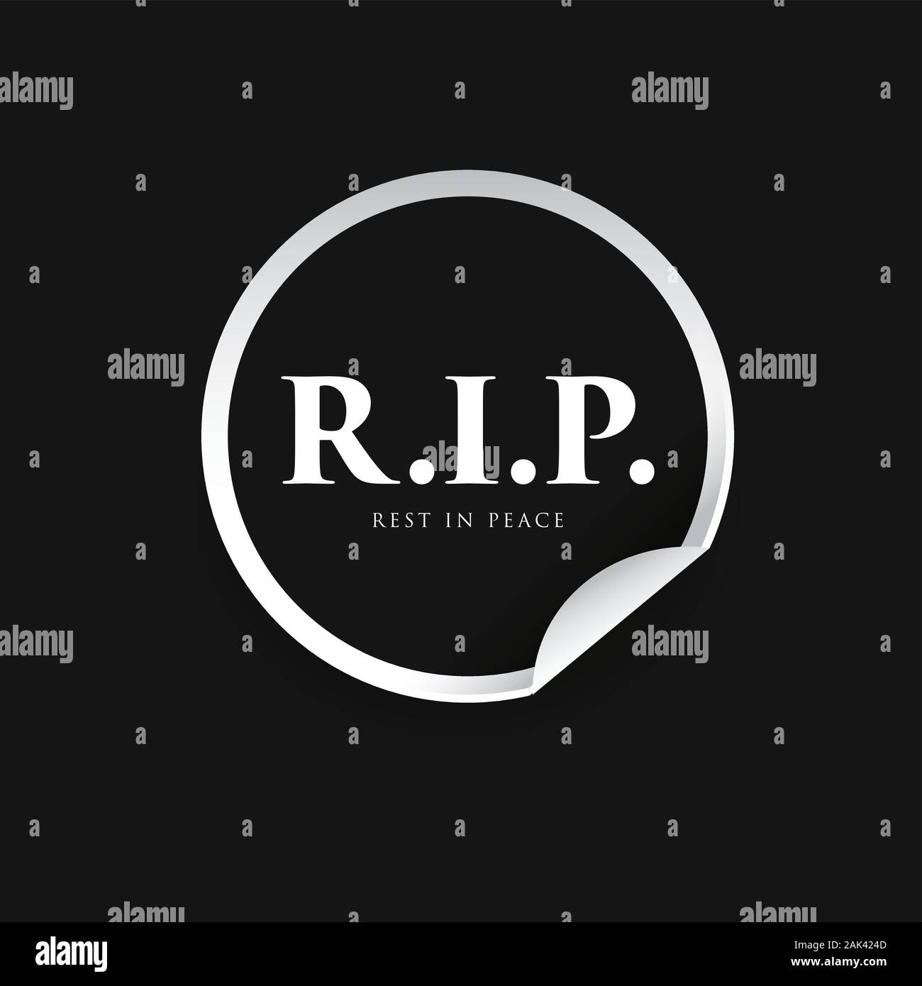 Rest in Peace sign black Illustration de Vecteur