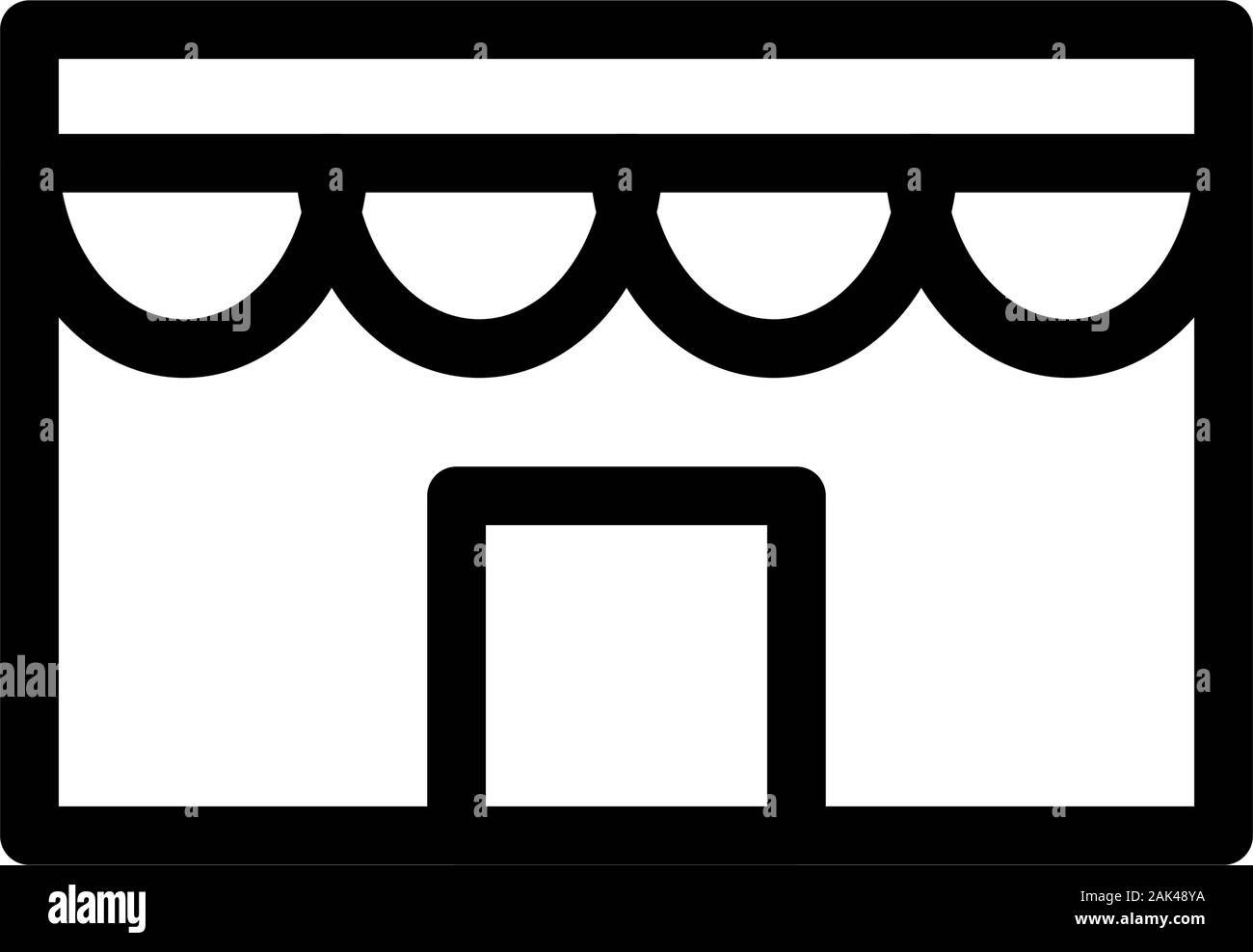 Vector Illustration Store Icône. Icône vecteur de création de boutique. Vector Illustration de Vecteur