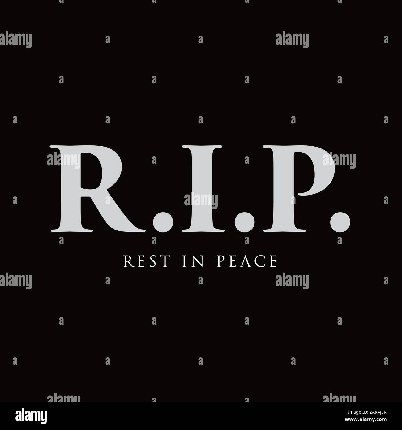 Rest in Peace sign black Illustration de Vecteur