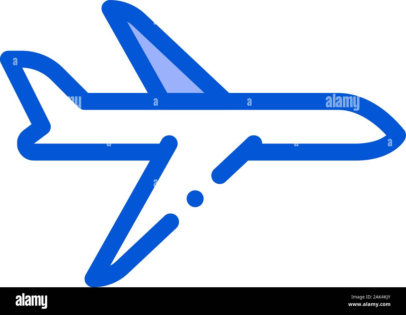 Les transports En avion L'icône de la ligne mince vecteur Illustration de Vecteur