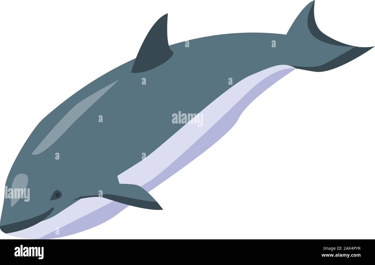 Baleine de mammifères, l'icône de style isométrique Illustration de Vecteur