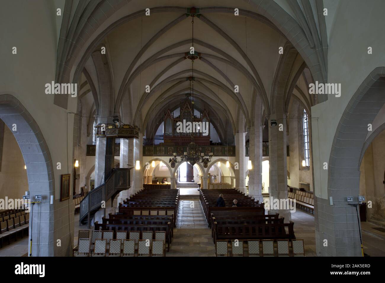 Bordeaux : St.-Andreas-Kirche, Blick durch das Mittelschiff dans den Westbau, Harz | conditions dans le monde entier Banque D'Images
