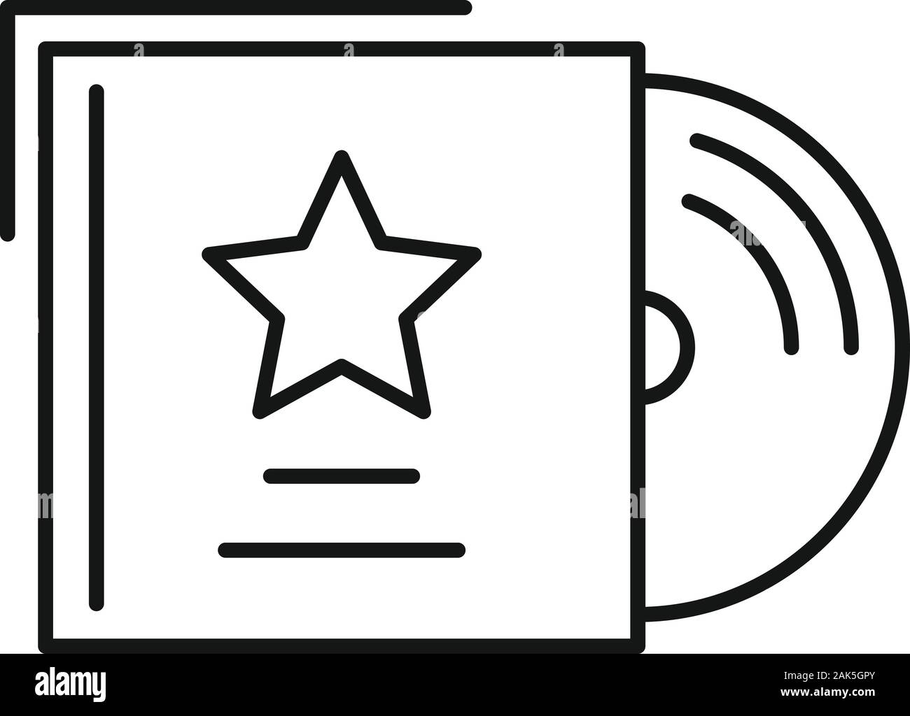 L'icône de CD de musique. Cd de musique aperçu l'icône vecteur pour la conception web isolé sur fond blanc Illustration de Vecteur