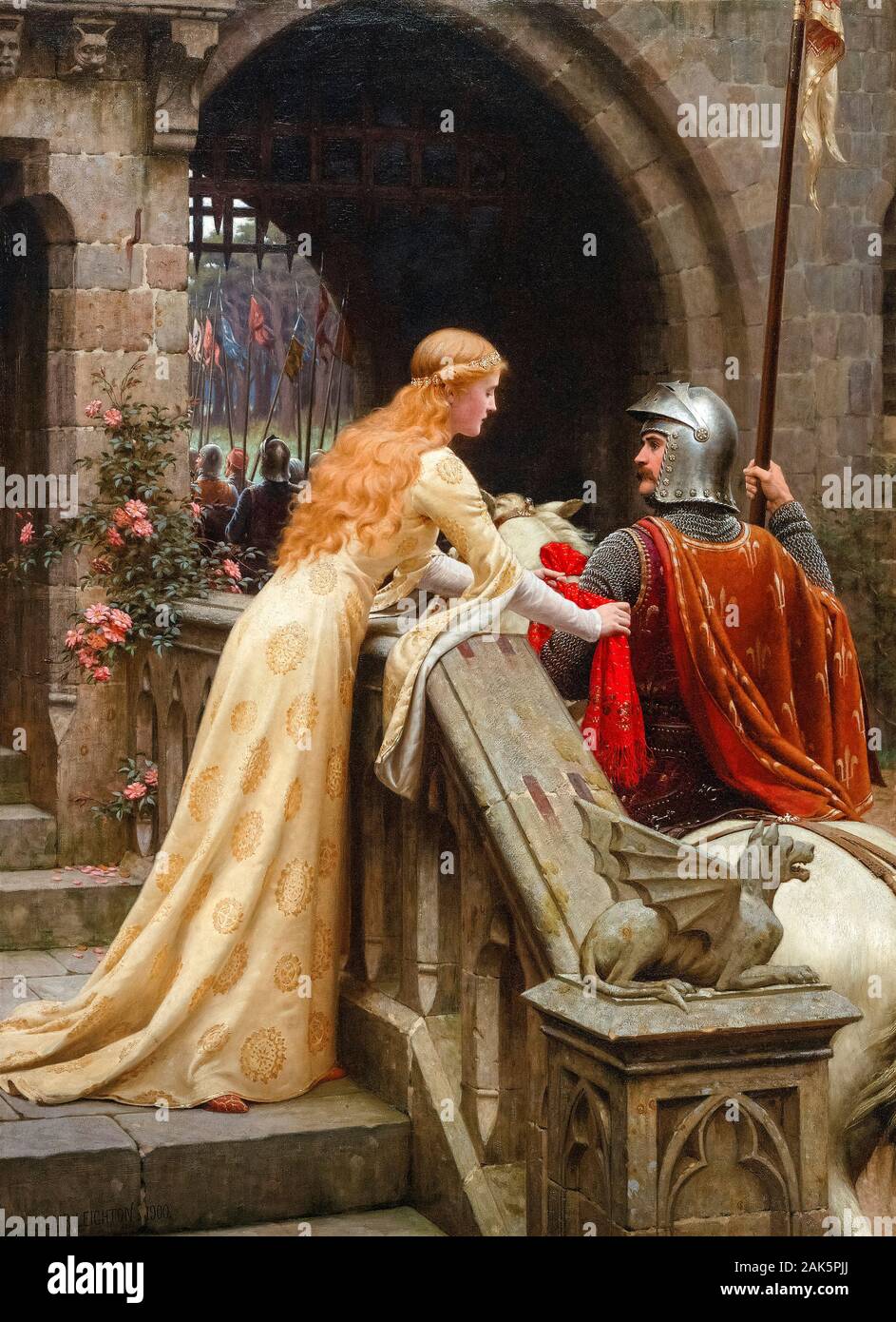 Edmund Leighton, dieu de la vitesse, peinture, 1900 Banque D'Images