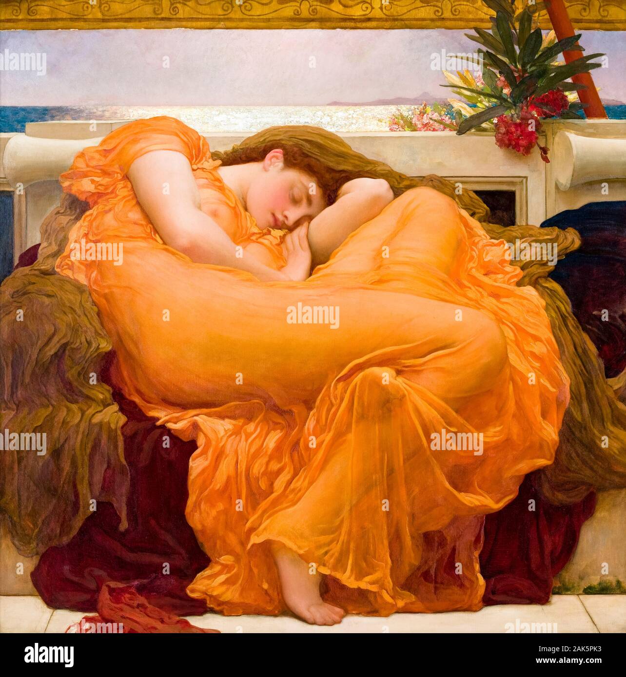 Frederic Leighton, peinture, Flaming Juin, 1895 Banque D'Images