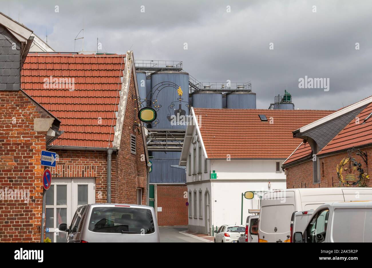 Impression d'architecture vu à une ville nommée Jever qui est situé dans la région de Frise orientale, dans le Nord de l'Allemagne Banque D'Images