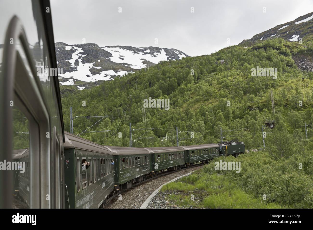 Flambahn von nach Flam Myrdal, utilisation dans le monde entier | Hurtigruten Banque D'Images