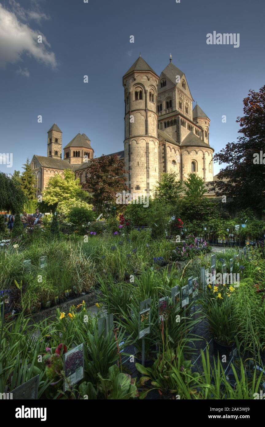 Maria Laach : un Suedwestseite Klosteranlage der des Laacher voit, Eifel | conditions dans le monde entier Banque D'Images
