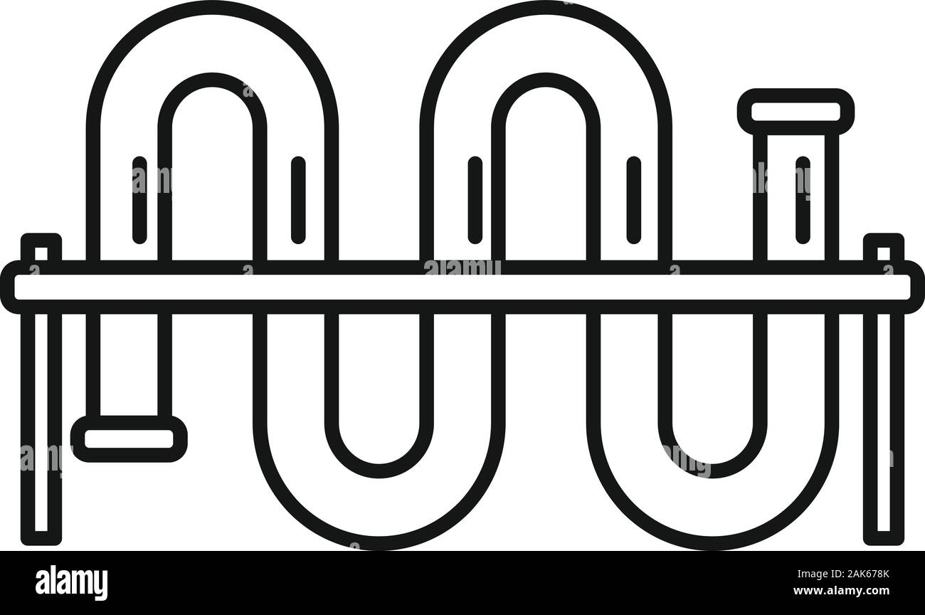 L'icône du tuyau de laboratoire. Laboratoire aperçu l'icône vecteur du tuyau pour la conception web isolé sur fond blanc Illustration de Vecteur