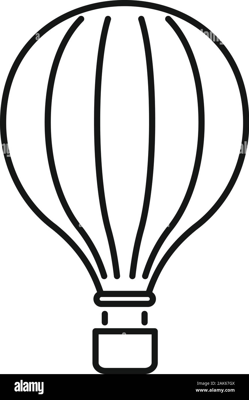 Carnival Air Balloon icône. Contours carnival air balloon icône vecteur pour la conception web isolé sur fond blanc Illustration de Vecteur