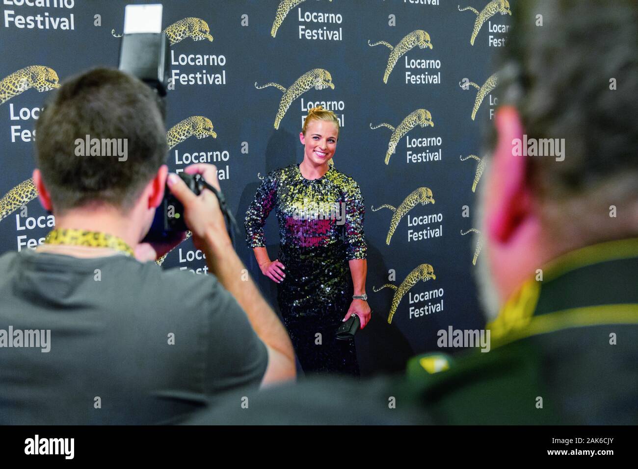 Canton Tessin : Prominenz auf dem Festival de Locarno, hier : Skirennlaeuferin Lara Gut, Schweiz | utilisée dans le monde entier Banque D'Images