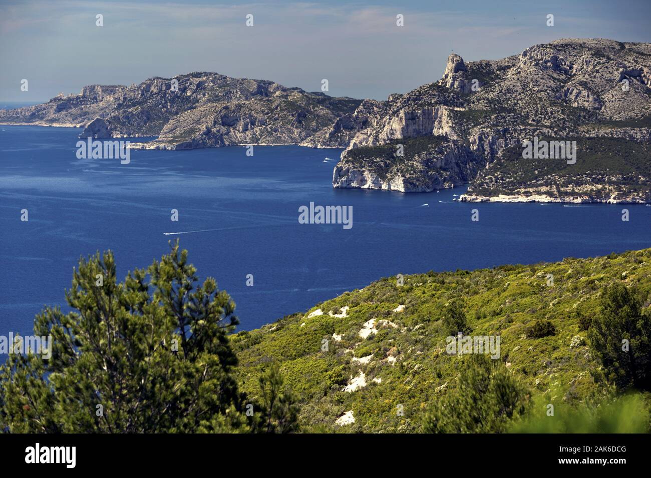 Mittelmeerkueste und zwischen Cassis La Ciotat, Provence | Le monde d'utilisation Banque D'Images