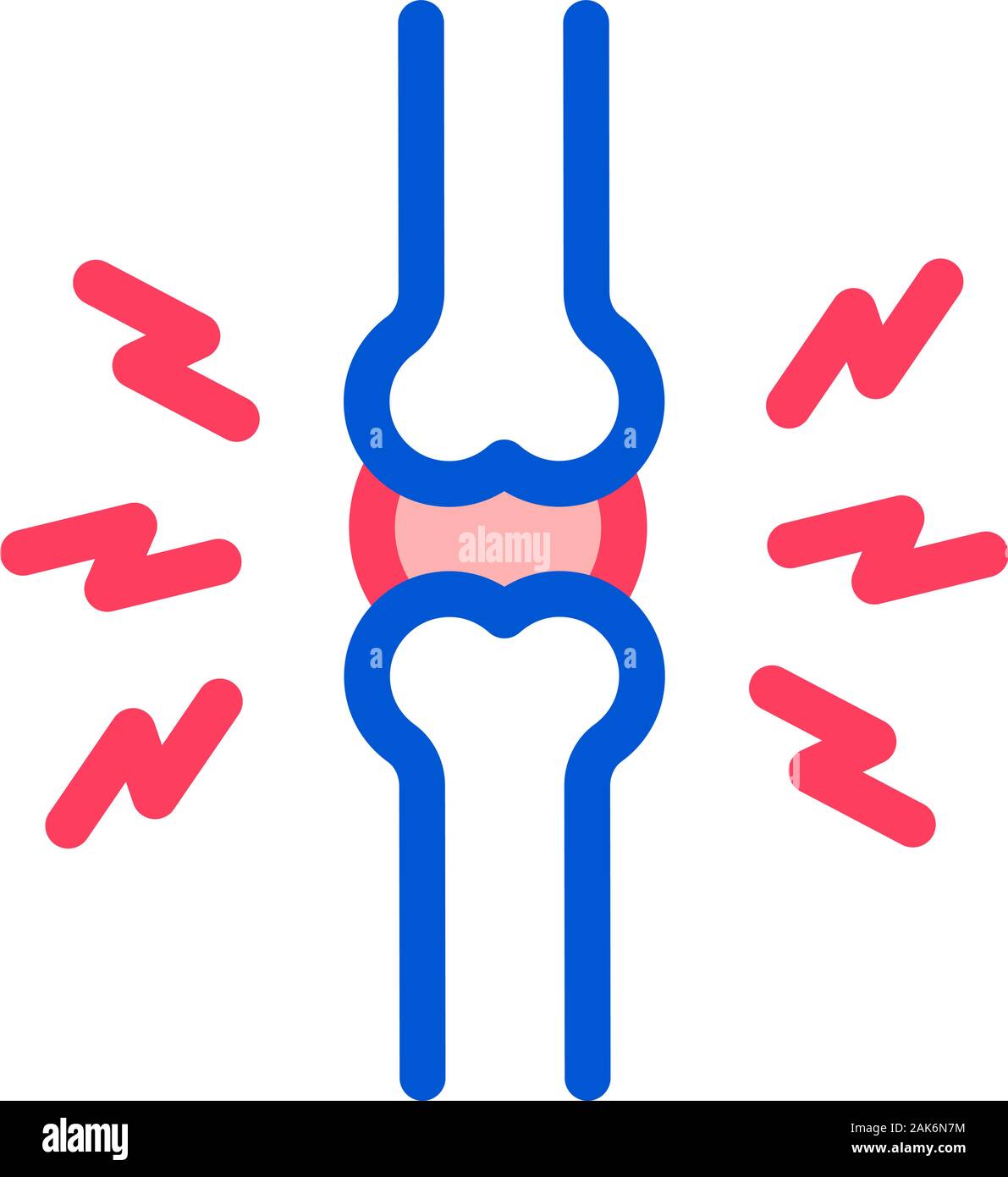 La douleur aux contours vecteur icône Illustration Illustration de Vecteur