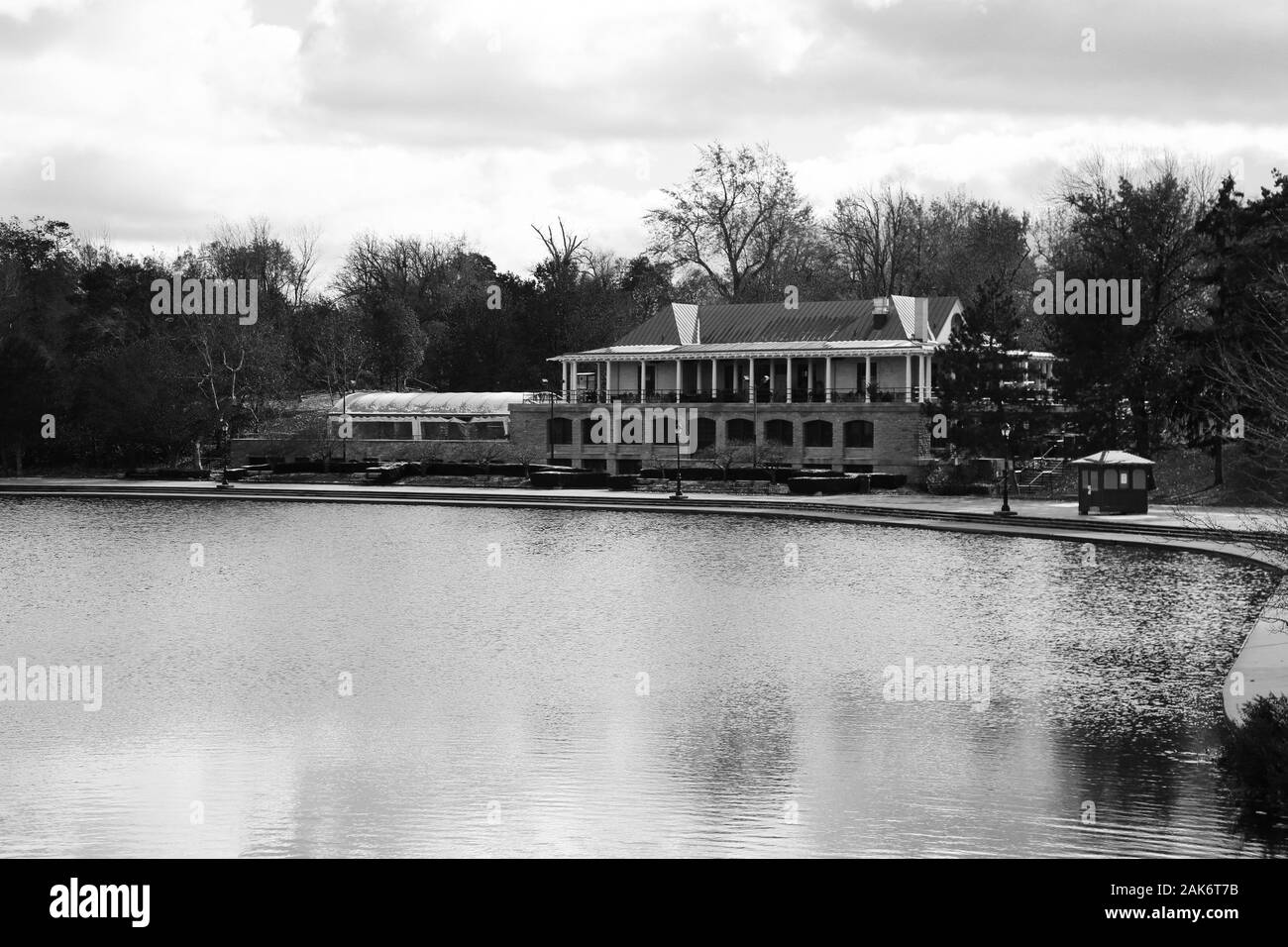 C'est au Lac de Delaware Park à Buffalo, NY Banque D'Images