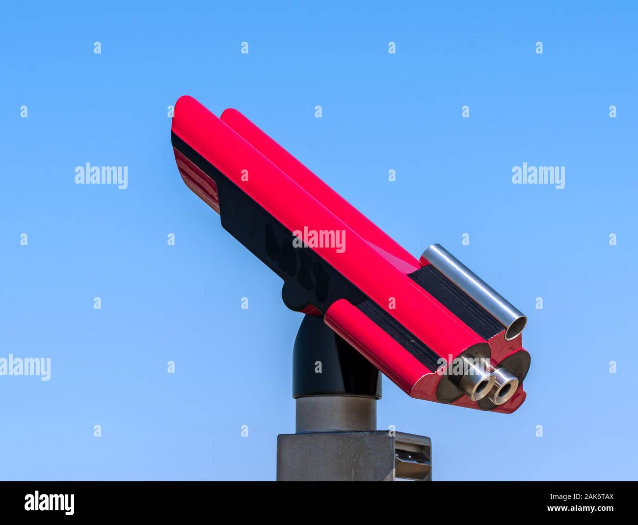 Libre d'une pièce rose et bleu ciel télescope Banque D'Images