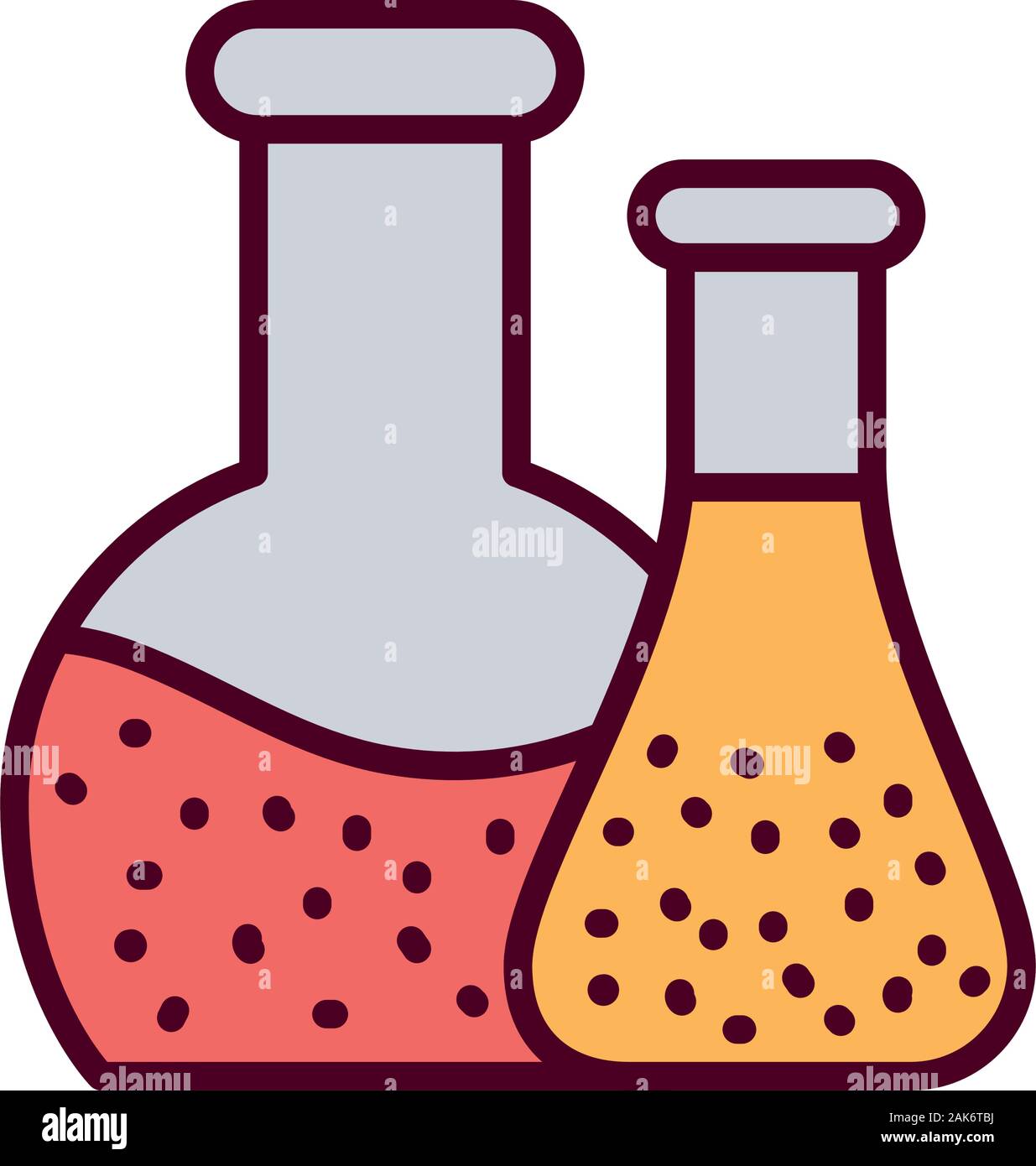 Chimie vecteur conception flacons isolés Illustration de Vecteur