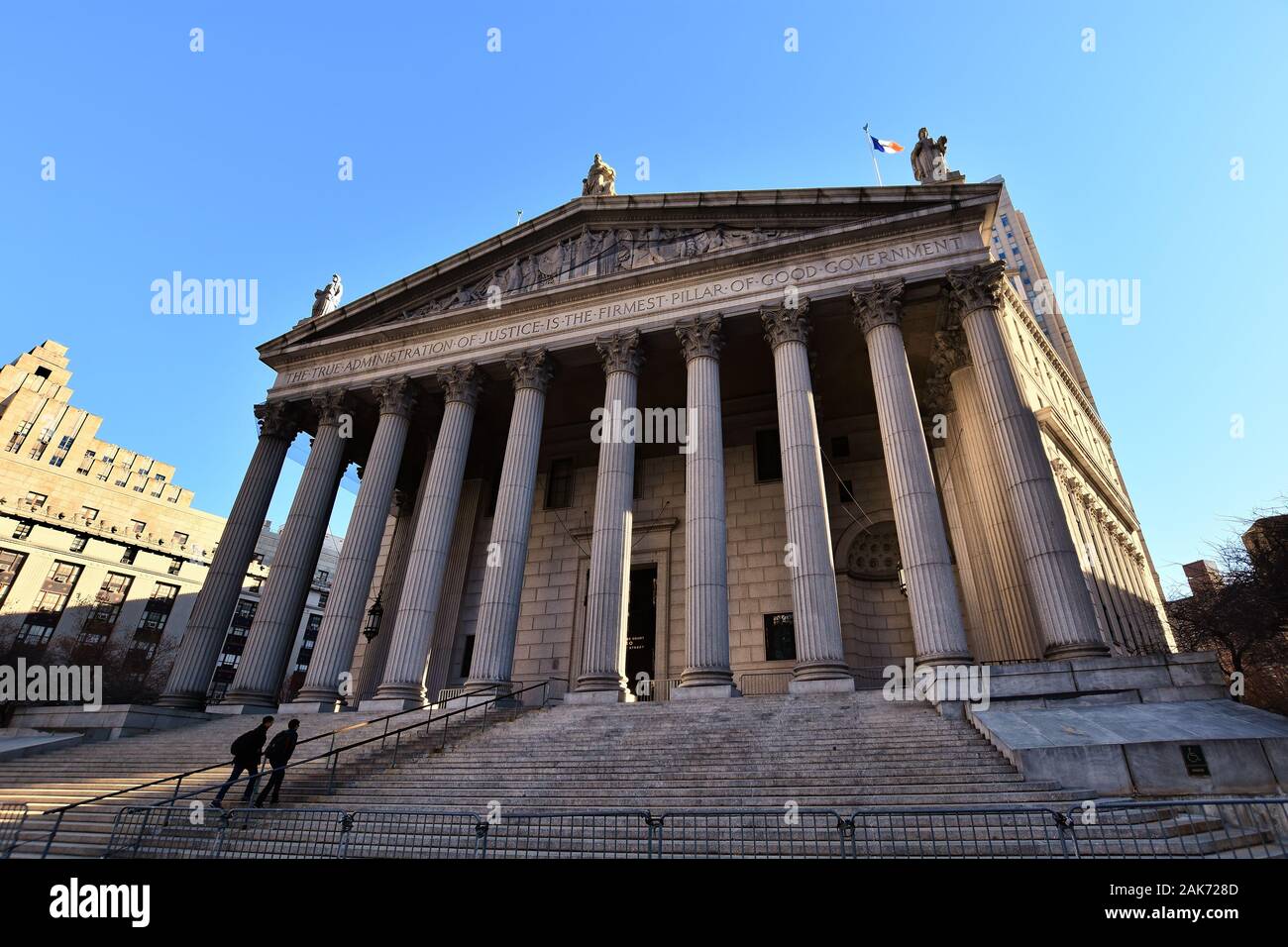 La Cour Suprême de New York Building ou le nouveau palais de justice du comté de York à Manhattan , New York. Banque D'Images