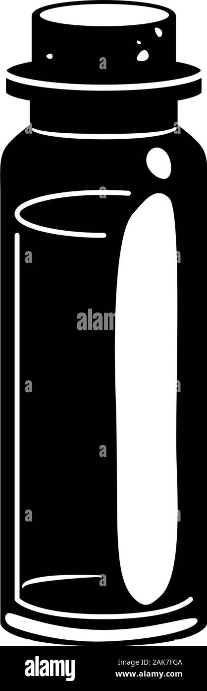 Glyph Huile de Massage pour spa salon de beauté, flacon silhouette noire icône. Parfum essentiel de l'aromathérapie. Parfum de bien-être. Ayurveda médical vecteur isolé pictogramme. Illustration de Vecteur