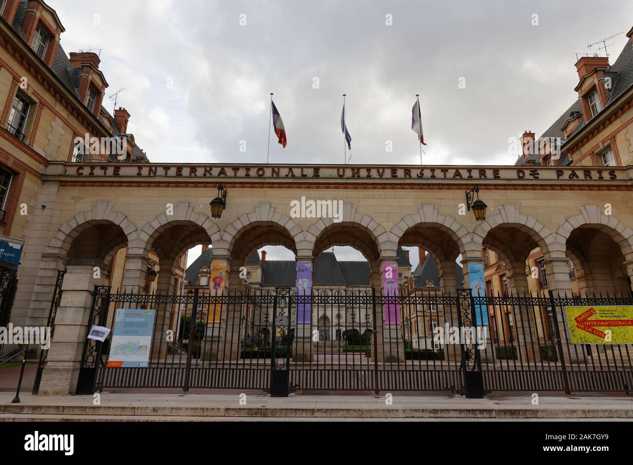 La Cité Internationale Universitaire de Paris est un parc privé et de la fondation situé à Paris, France. Banque D'Images