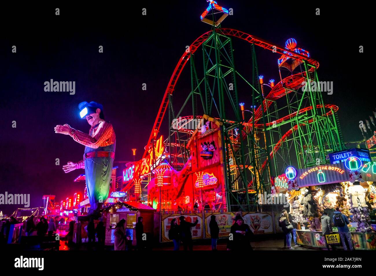 Wild Maus ride, Hyde Park Winter Wonderland, Fun Fair, Londres, Angleterre, RU Banque D'Images