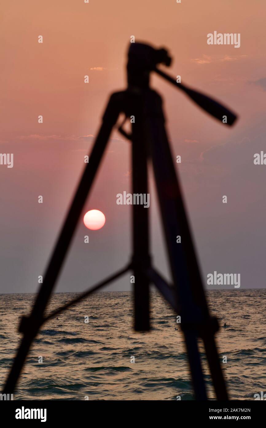 Koweït lever du soleil Banque D'Images