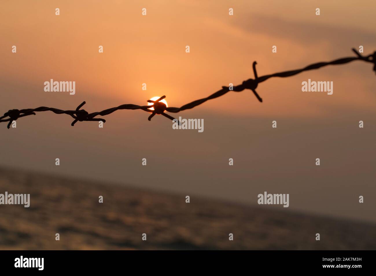Koweït lever du soleil Banque D'Images