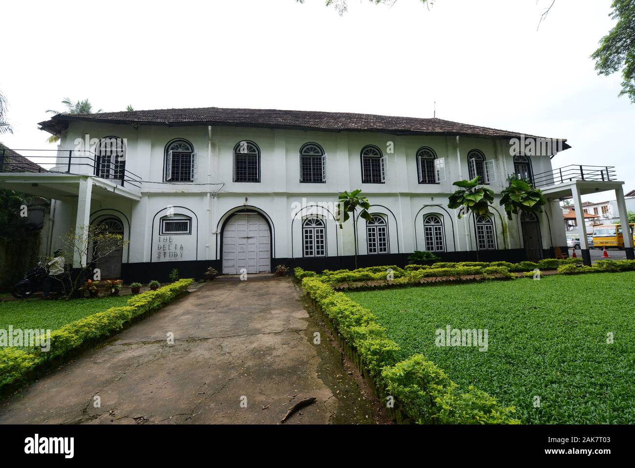 Beaux bâtiments anciens à fort Kochi, Inde. Banque D'Images