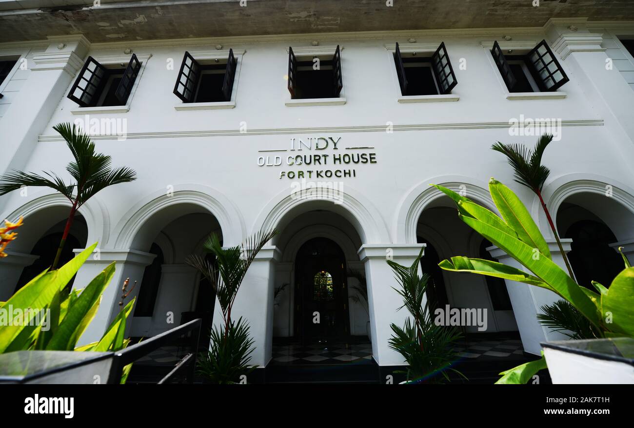 L'ancienne maison de cour à fort Kochi, en Inde. Banque D'Images