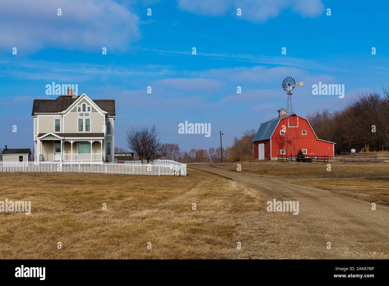 Rural farm dans le Midwest. Banque D'Images