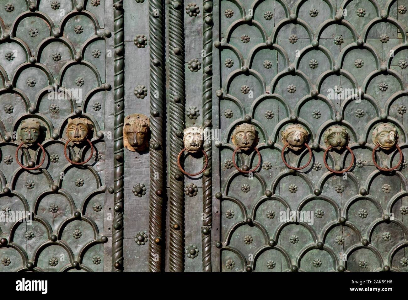 Porte décorative à Venise Italie Banque D'Images