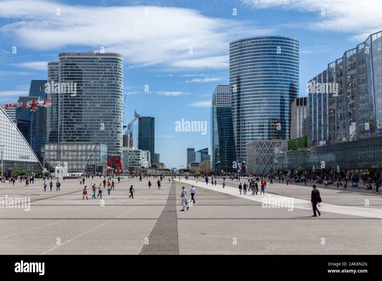 Paris, France : vue de quartier d'affaires de la Défense, près de Paris Banque D'Images