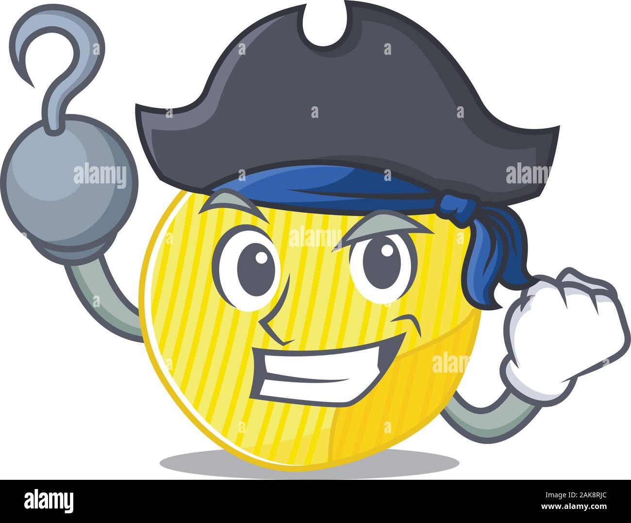 Cool et drôle de croustilles cartoon style wearing hat Illustration de Vecteur